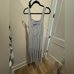 Caution To The Wind light blue Cowl Neck Sleeveless Maxi Sundress